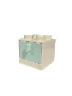 Lego® Duplo® skříňka s šuplíkem bílomintová